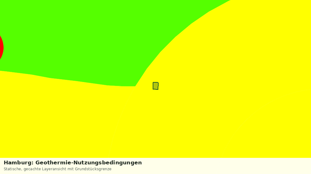 Statische Kartenansicht: Hamburg: Geothermie-Nutzungsbedingungen