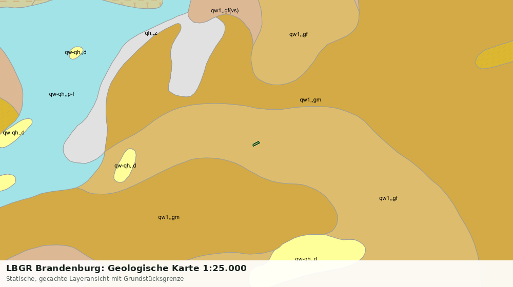 Statische Kartenansicht: LBGR Brandenburg: Geologische Karte 1:25.000