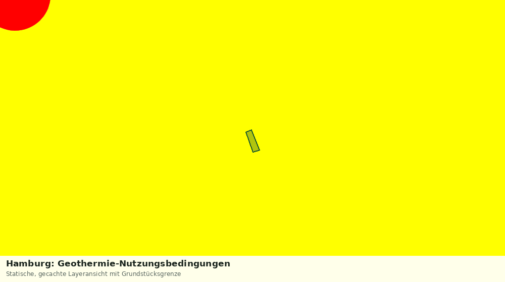 Statische Kartenansicht: Hamburg: Geothermie-Nutzungsbedingungen