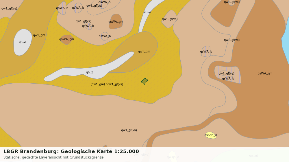 Statische Kartenansicht: LBGR Brandenburg: Geologische Karte 1:25.000