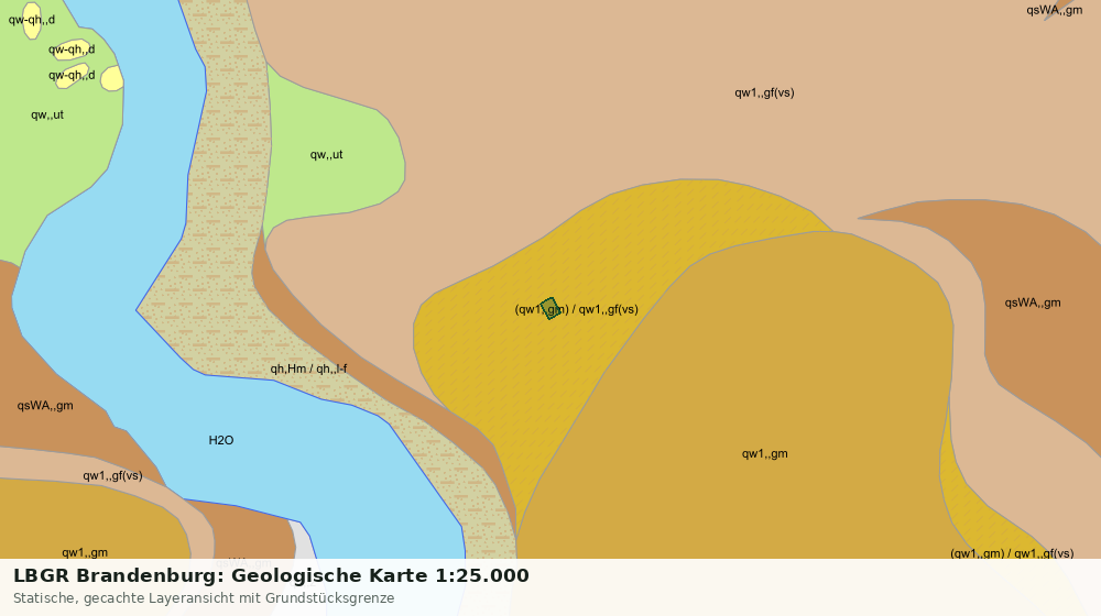 Statische Kartenansicht: LBGR Brandenburg: Geologische Karte 1:25.000
