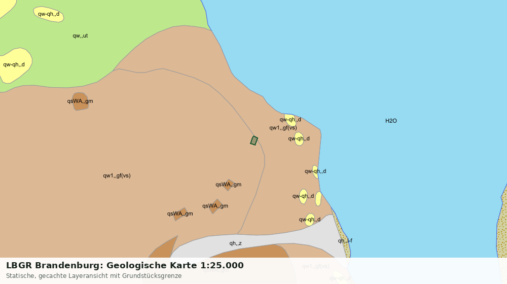Statische Kartenansicht: LBGR Brandenburg: Geologische Karte 1:25.000