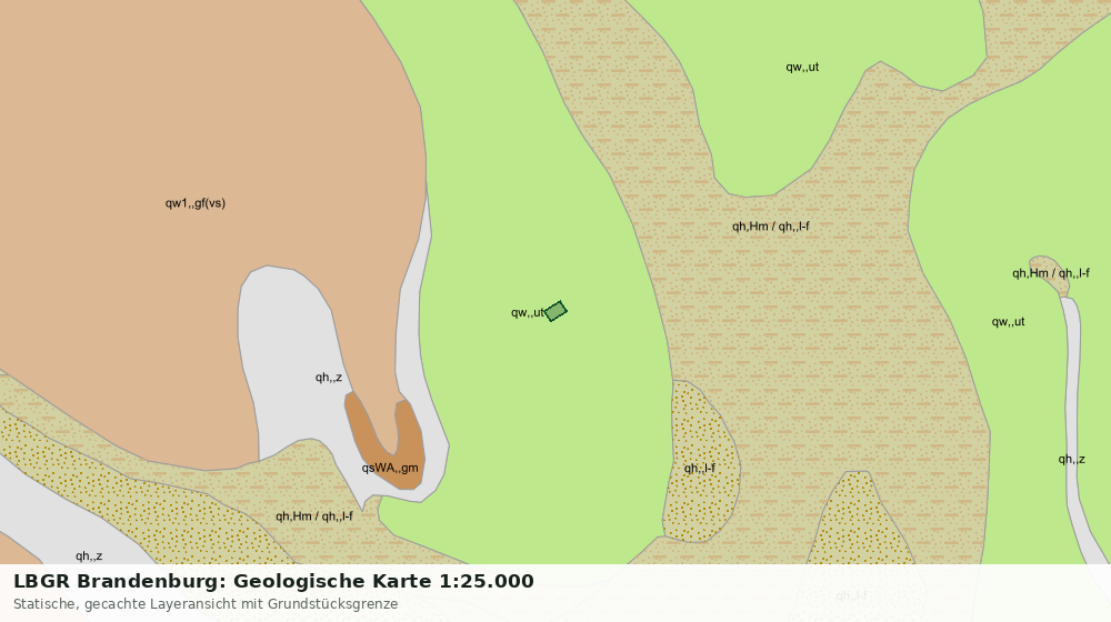 Statische Kartenansicht: LBGR Brandenburg: Geologische Karte 1:25.000
