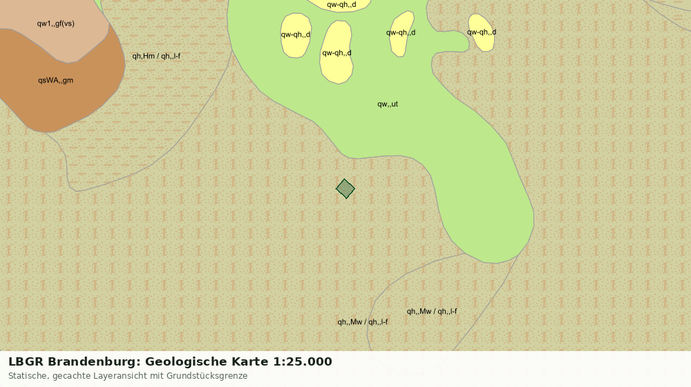 Statische Kartenansicht: LBGR Brandenburg: Geologische Karte 1:25.000