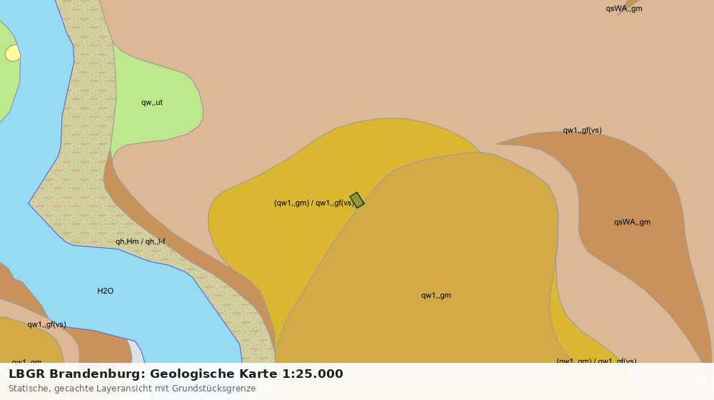 Statische Kartenansicht: LBGR Brandenburg: Geologische Karte 1:25.000