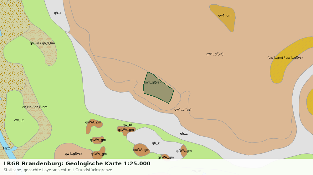 Statische Kartenansicht: LBGR Brandenburg: Geologische Karte 1:25.000