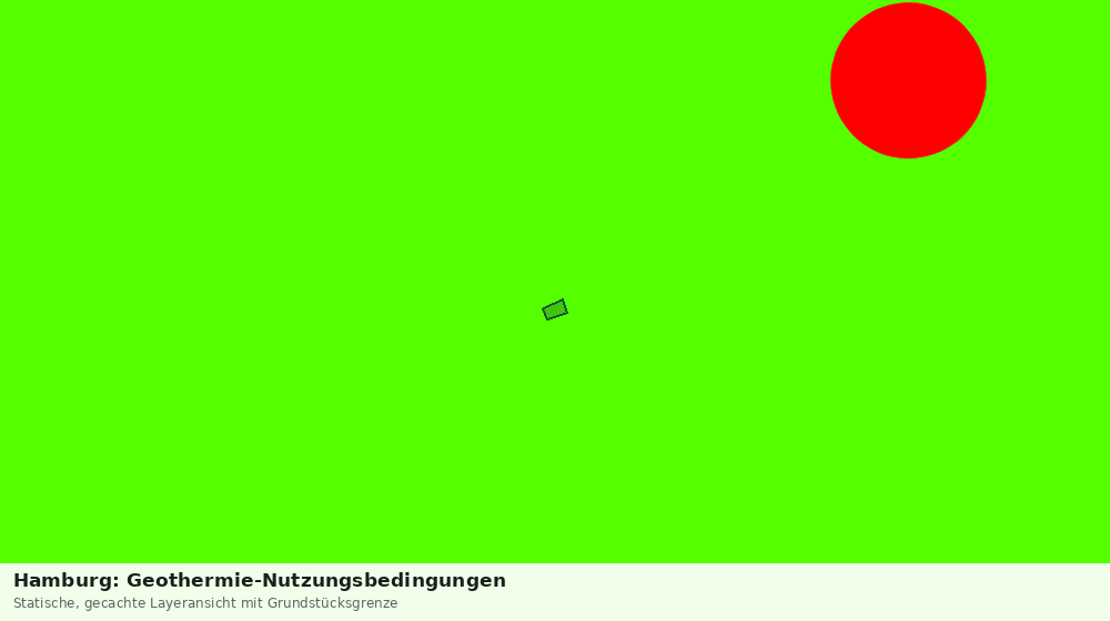 Statische Kartenansicht: Hamburg: Geothermie-Nutzungsbedingungen