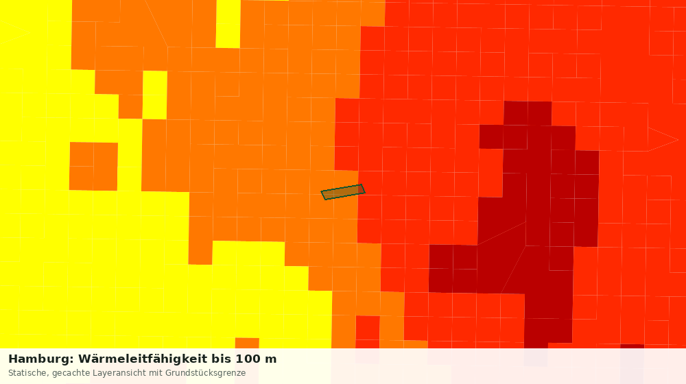 Statische Kartenansicht: Hamburg: Wärmeleitfähigkeit bis 100 m