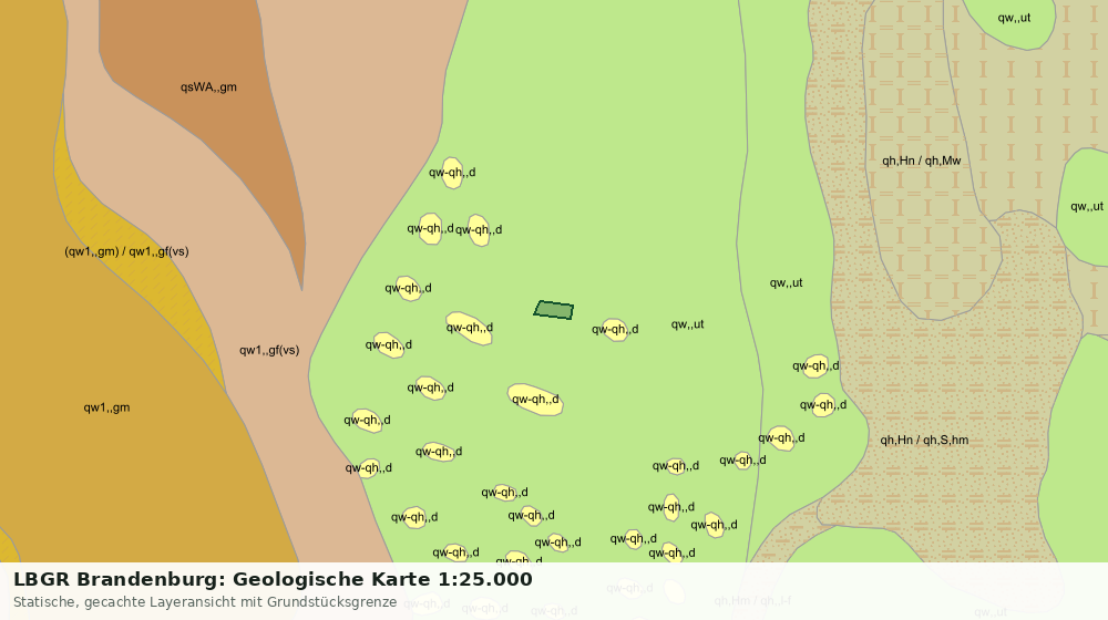 Statische Kartenansicht: LBGR Brandenburg: Geologische Karte 1:25.000