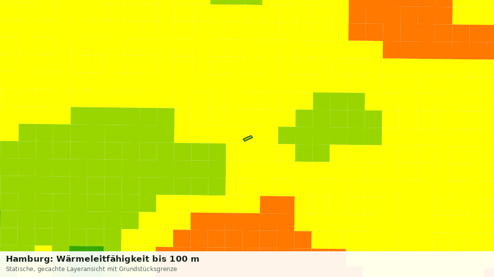 Statische Kartenansicht: Hamburg: Wärmeleitfähigkeit bis 100 m