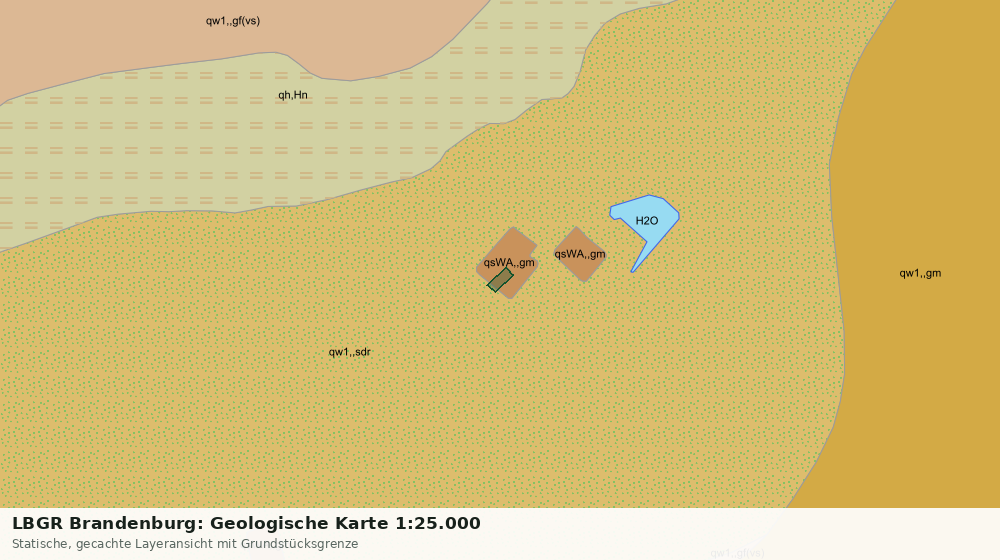 Statische Kartenansicht: LBGR Brandenburg: Geologische Karte 1:25.000