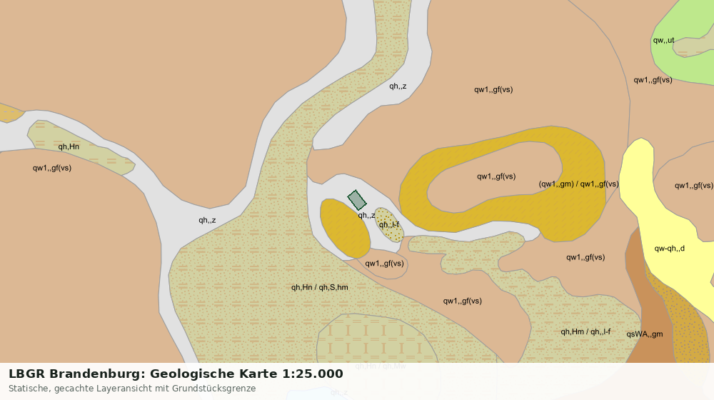 Statische Kartenansicht: LBGR Brandenburg: Geologische Karte 1:25.000