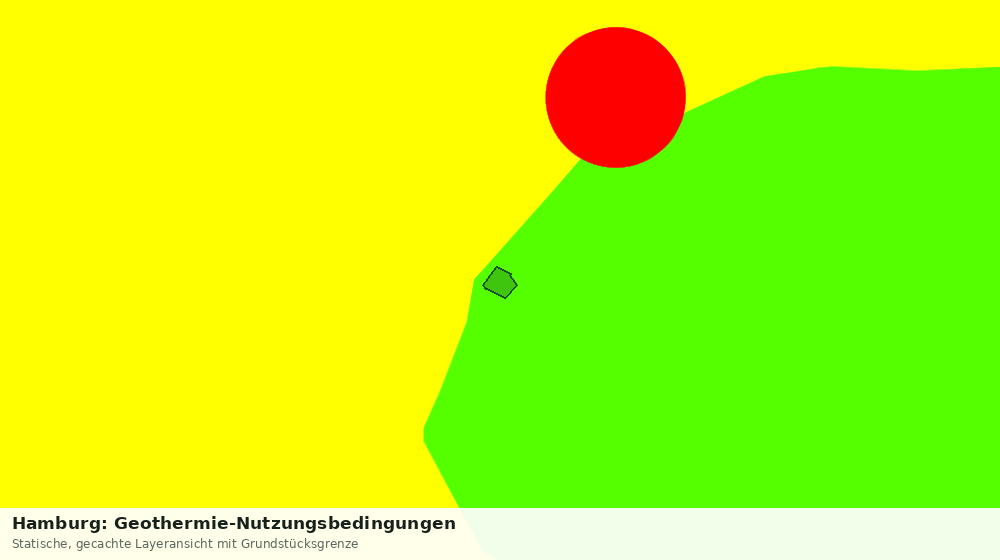 Statische Kartenansicht: Hamburg: Geothermie-Nutzungsbedingungen