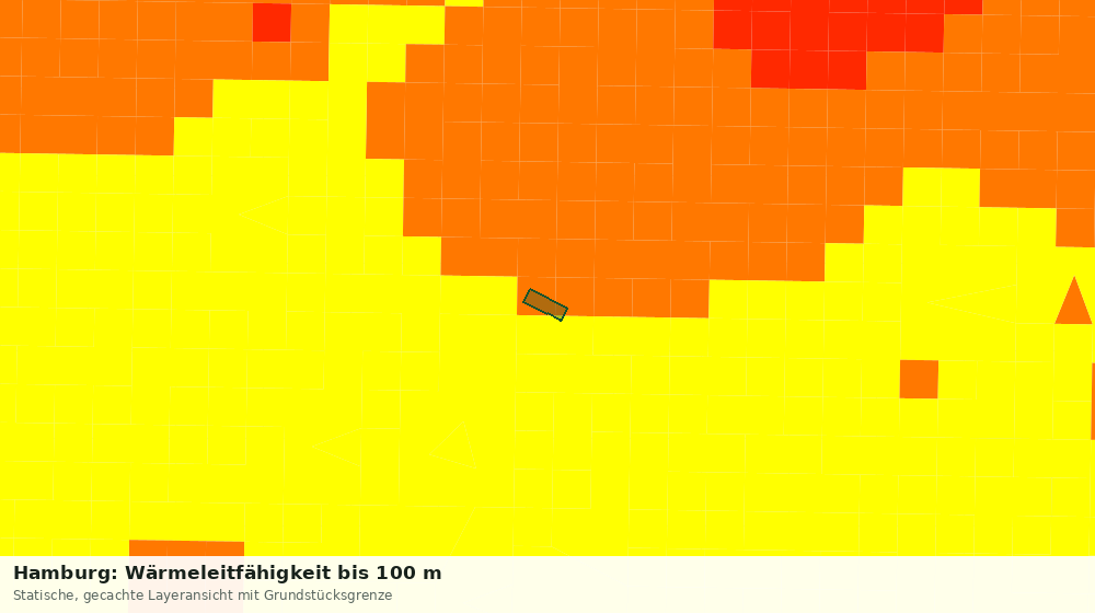 Statische Kartenansicht: Hamburg: Wärmeleitfähigkeit bis 100 m