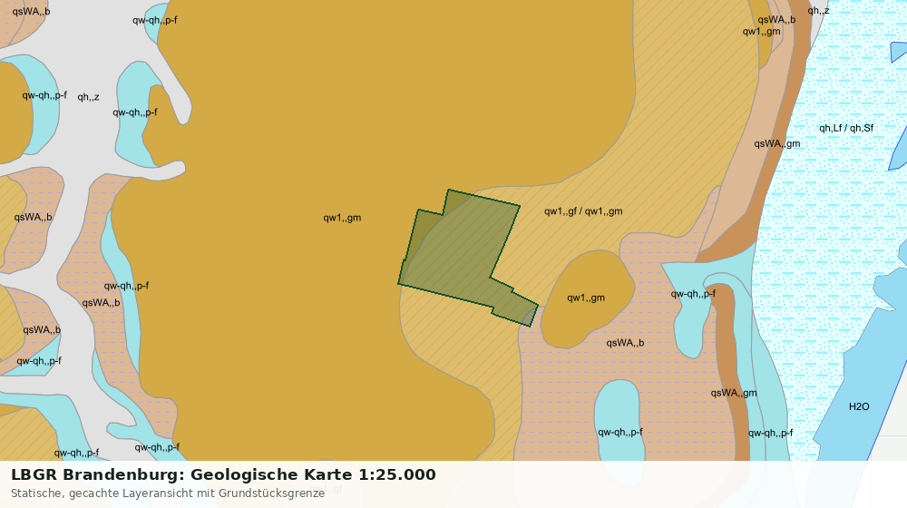 Statische Kartenansicht: LBGR Brandenburg: Geologische Karte 1:25.000