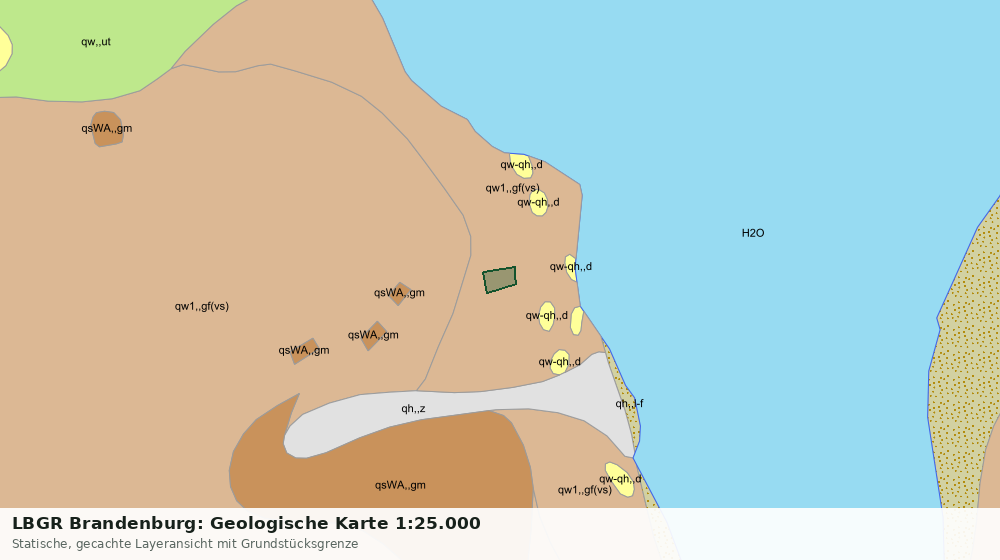 Statische Kartenansicht: LBGR Brandenburg: Geologische Karte 1:25.000