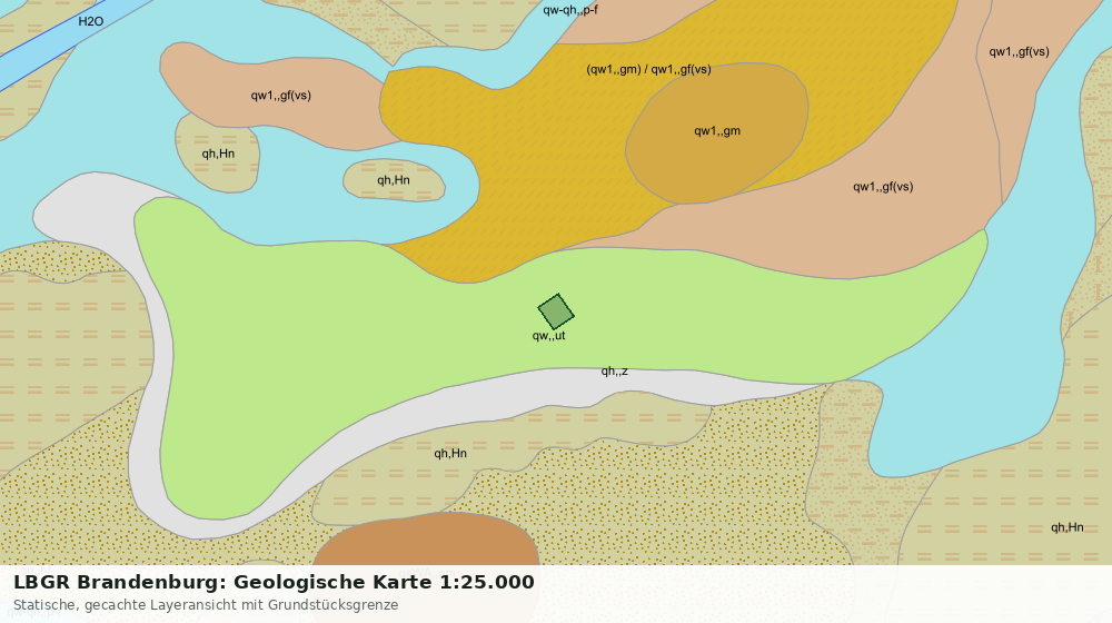 Statische Kartenansicht: LBGR Brandenburg: Geologische Karte 1:25.000
