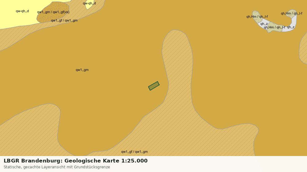 Statische Kartenansicht: LBGR Brandenburg: Geologische Karte 1:25.000