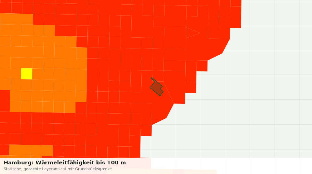 Statische Kartenansicht: Hamburg: Wärmeleitfähigkeit bis 100 m