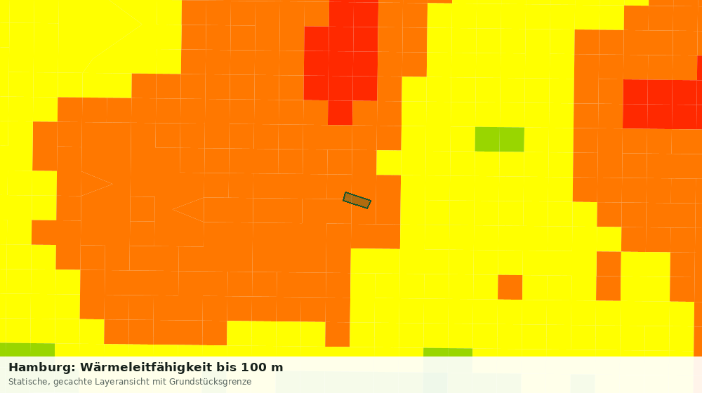 Statische Kartenansicht: Hamburg: Wärmeleitfähigkeit bis 100 m