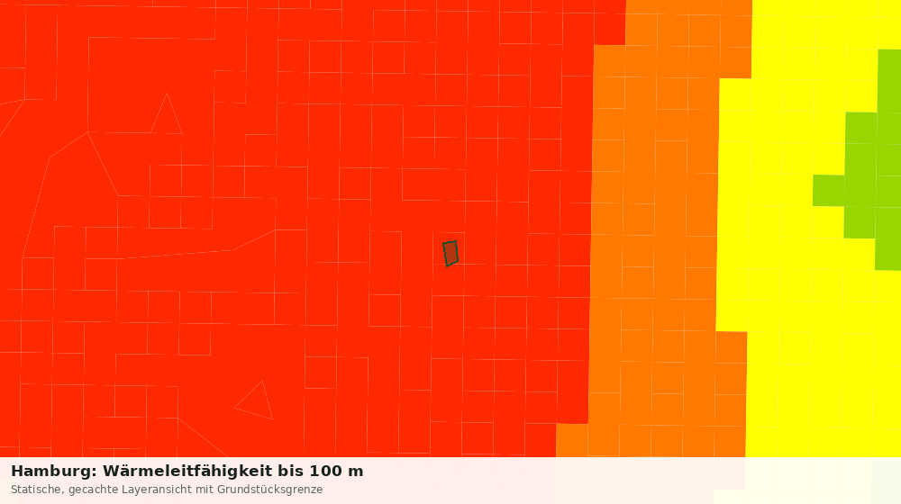 Statische Kartenansicht: Hamburg: Wärmeleitfähigkeit bis 100 m