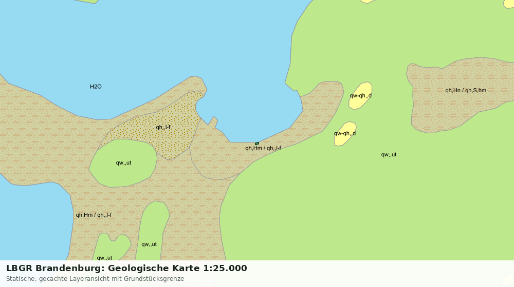 Statische Kartenansicht: LBGR Brandenburg: Geologische Karte 1:25.000