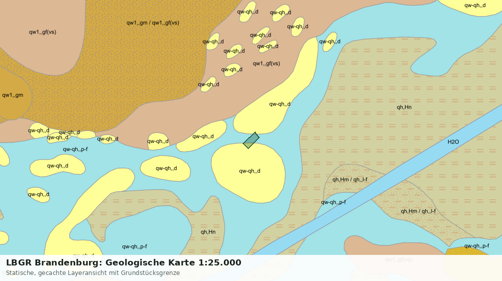Statische Kartenansicht: LBGR Brandenburg: Geologische Karte 1:25.000