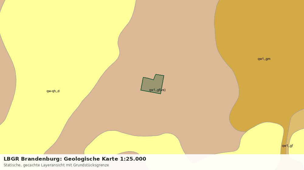 Statische Kartenansicht: LBGR Brandenburg: Geologische Karte 1:25.000