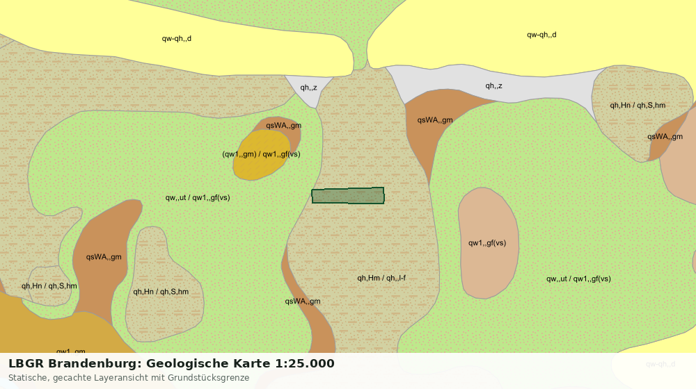 Statische Kartenansicht: LBGR Brandenburg: Geologische Karte 1:25.000