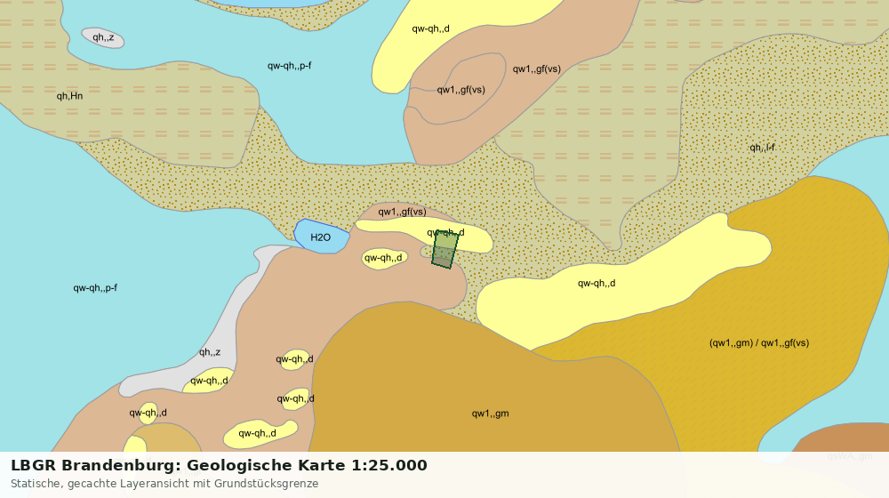 Statische Kartenansicht: LBGR Brandenburg: Geologische Karte 1:25.000