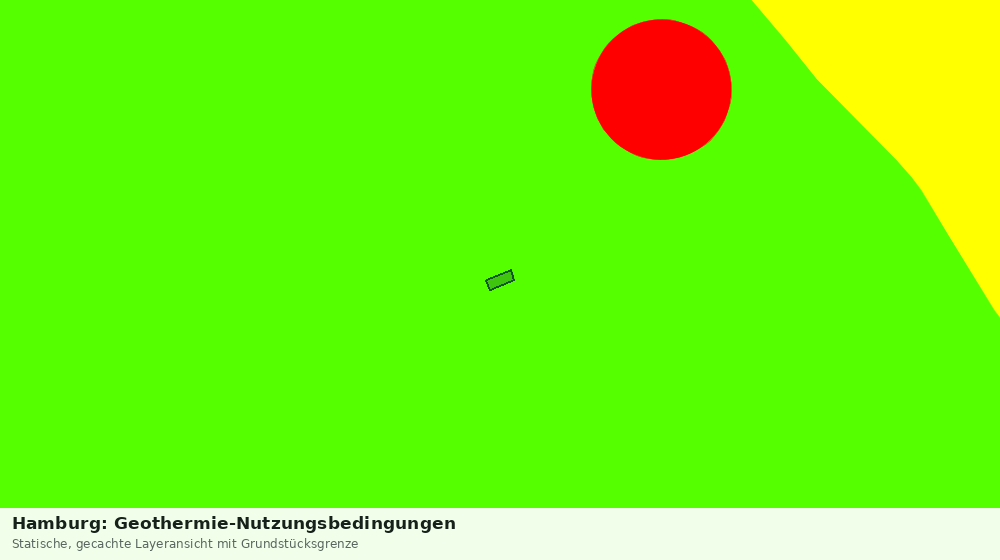 Statische Kartenansicht: Hamburg: Geothermie-Nutzungsbedingungen