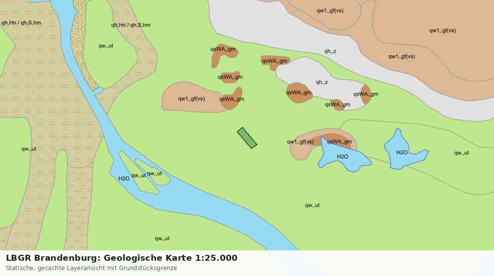 Statische Kartenansicht: LBGR Brandenburg: Geologische Karte 1:25.000