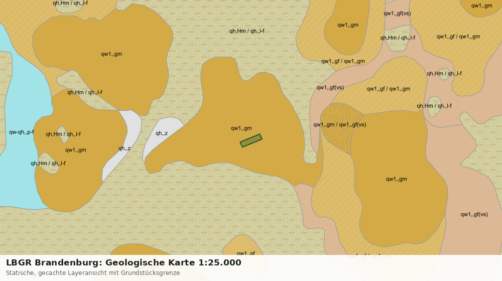 Statische Kartenansicht: LBGR Brandenburg: Geologische Karte 1:25.000