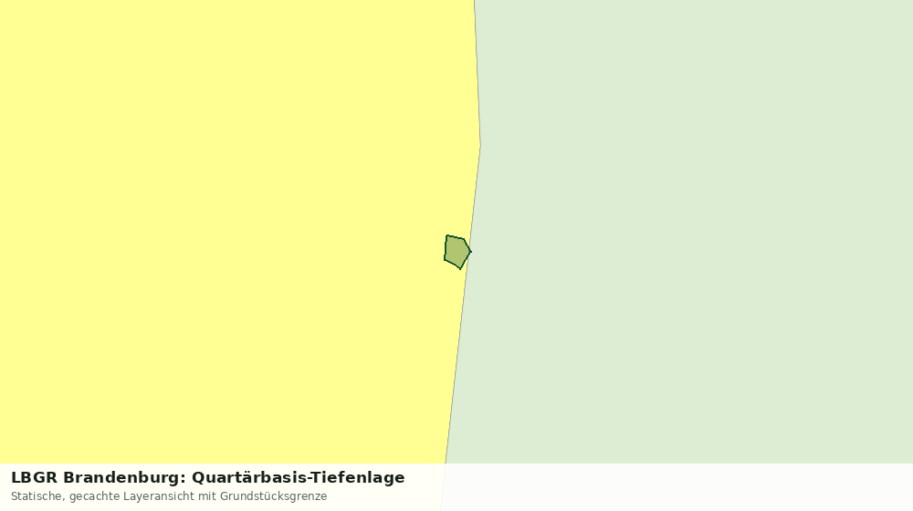 Statische Kartenansicht: LBGR Brandenburg: Quartärbasis-Tiefenlage