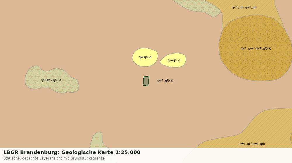 Statische Kartenansicht: LBGR Brandenburg: Geologische Karte 1:25.000