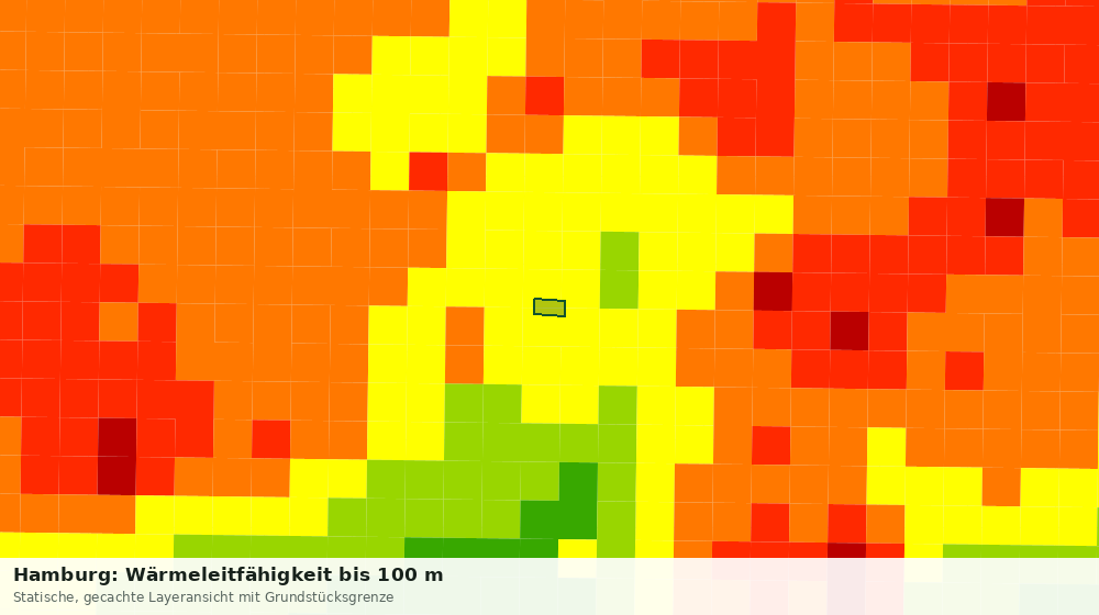 Statische Kartenansicht: Hamburg: Wärmeleitfähigkeit bis 100 m
