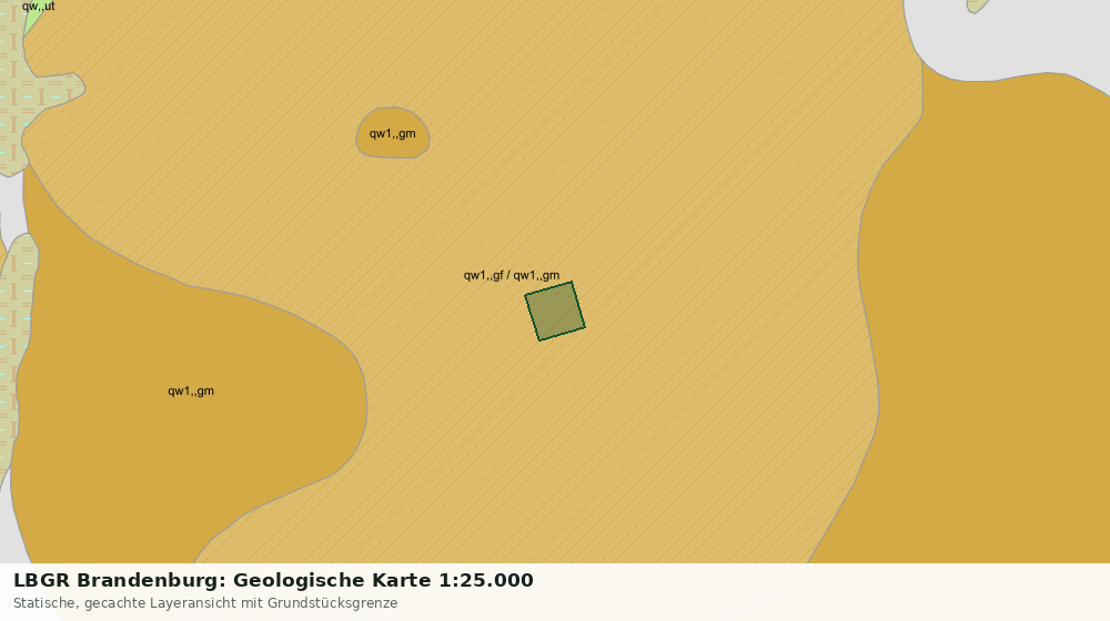 Statische Kartenansicht: LBGR Brandenburg: Geologische Karte 1:25.000