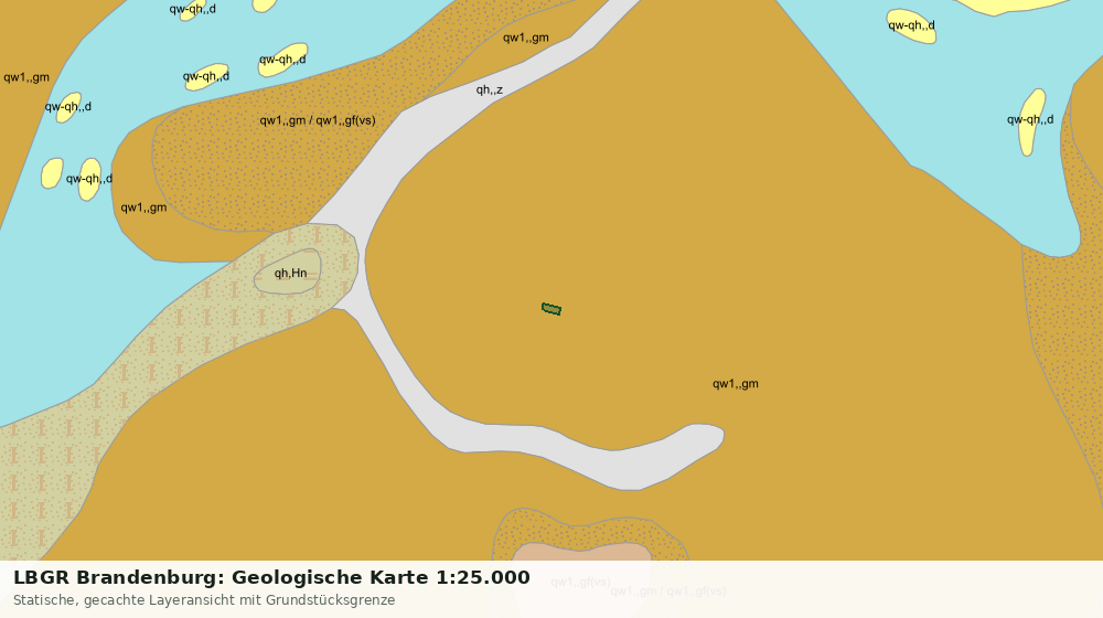 Statische Kartenansicht: LBGR Brandenburg: Geologische Karte 1:25.000