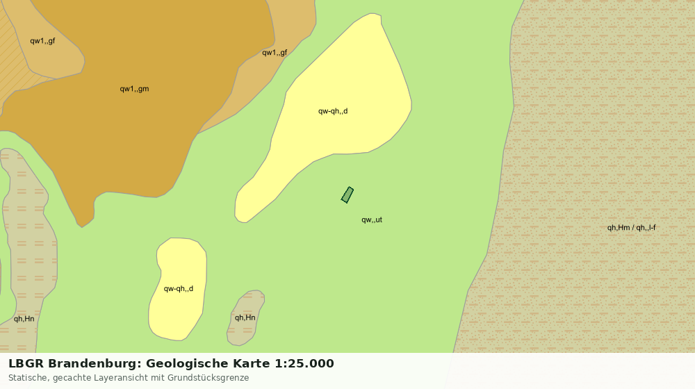 Statische Kartenansicht: LBGR Brandenburg: Geologische Karte 1:25.000