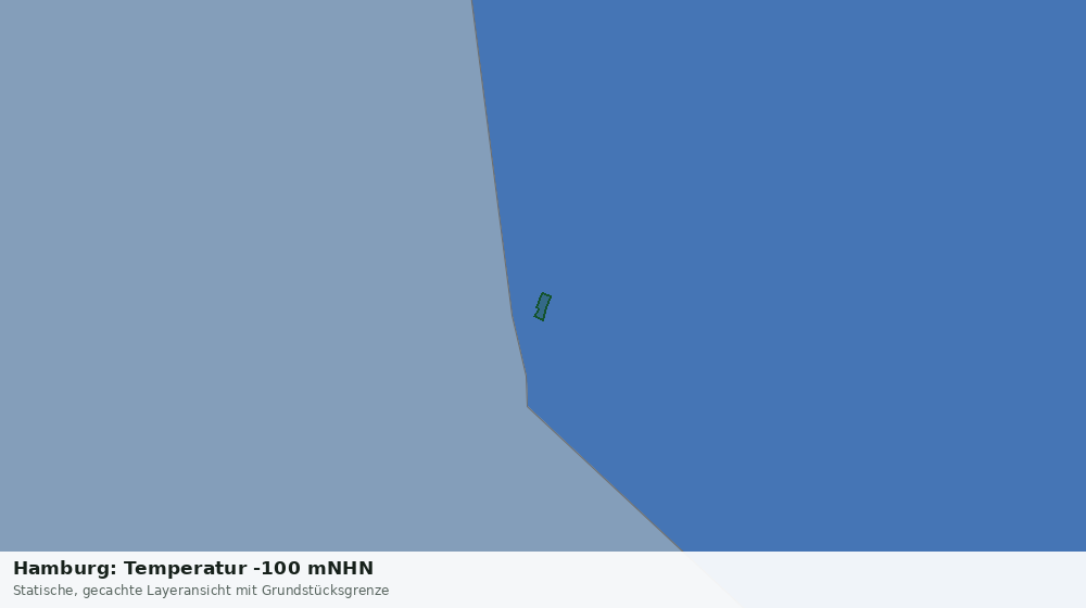 Statische Kartenansicht: Hamburg: Temperatur -100 mNHN
