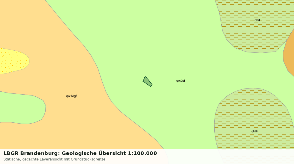 Statische Kartenansicht: LBGR Brandenburg: Geologische Übersicht 1:100.000