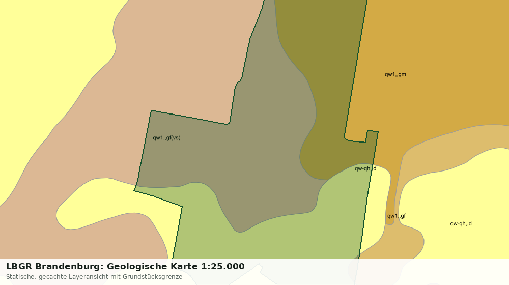 Statische Kartenansicht: LBGR Brandenburg: Geologische Karte 1:25.000