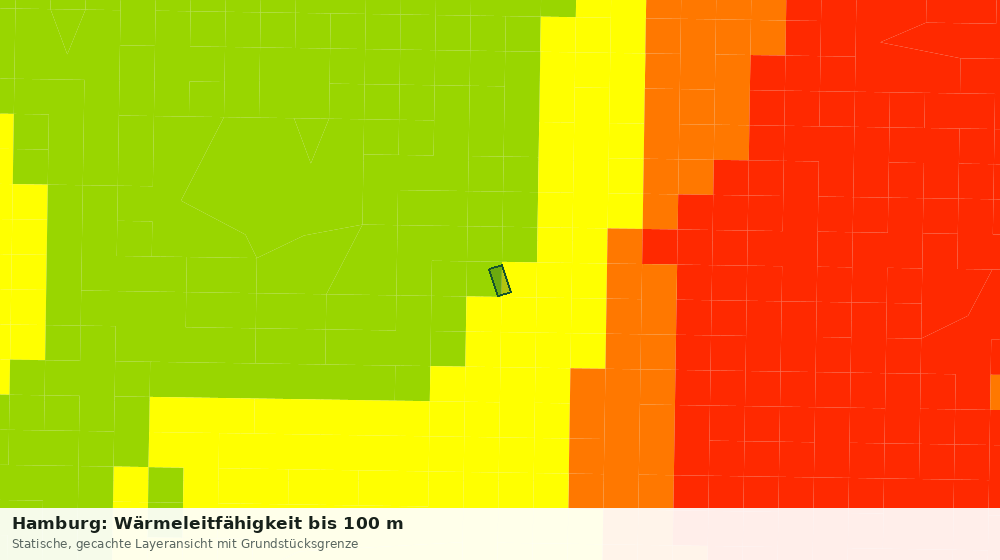Statische Kartenansicht: Hamburg: Wärmeleitfähigkeit bis 100 m
