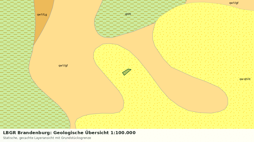 Statische Kartenansicht: LBGR Brandenburg: Geologische Übersicht 1:100.000