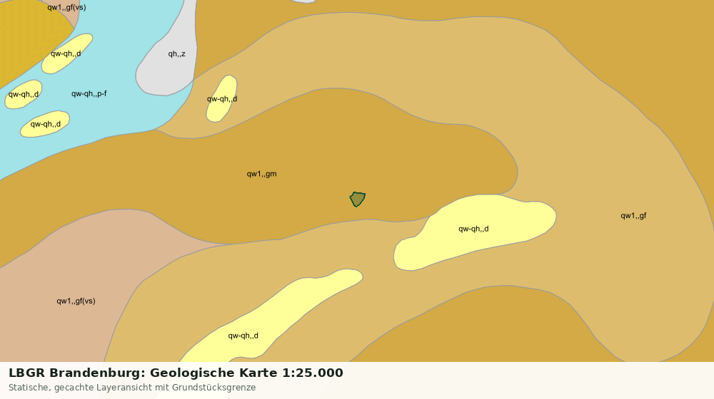 Statische Kartenansicht: LBGR Brandenburg: Geologische Karte 1:25.000