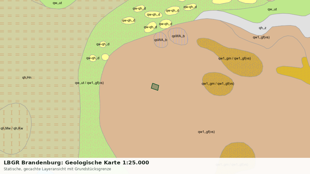 Statische Kartenansicht: LBGR Brandenburg: Geologische Karte 1:25.000