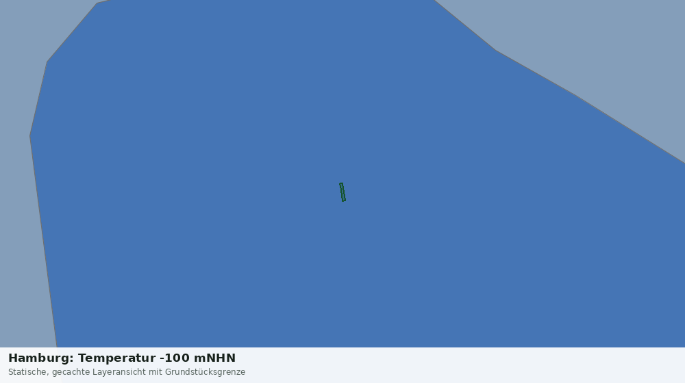 Statische Kartenansicht: Hamburg: Temperatur -100 mNHN