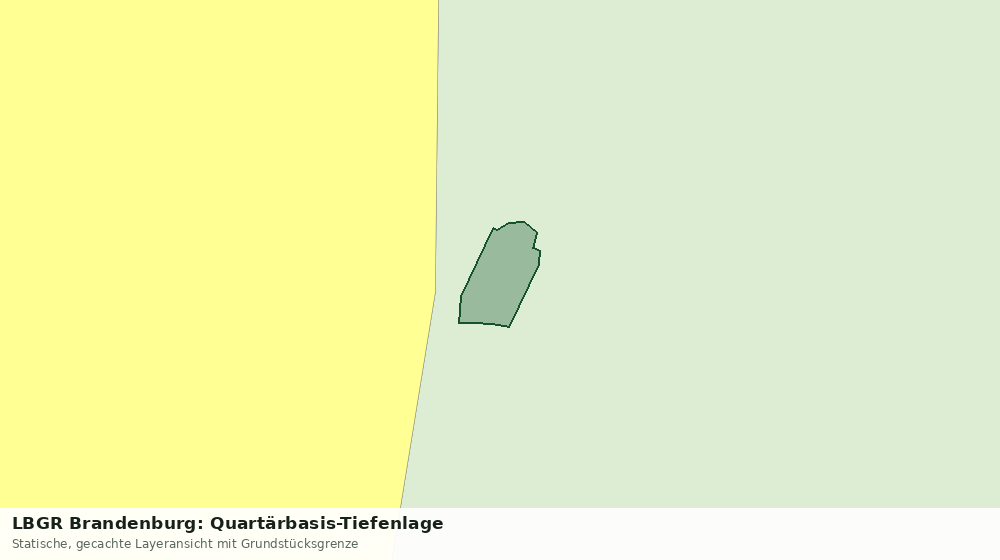 Statische Kartenansicht: LBGR Brandenburg: Quartärbasis-Tiefenlage