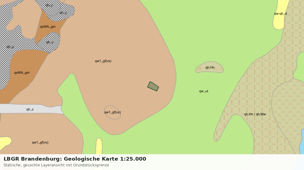 Statische Kartenansicht: LBGR Brandenburg: Geologische Karte 1:25.000