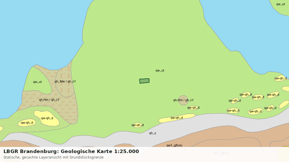 Statische Kartenansicht: LBGR Brandenburg: Geologische Karte 1:25.000